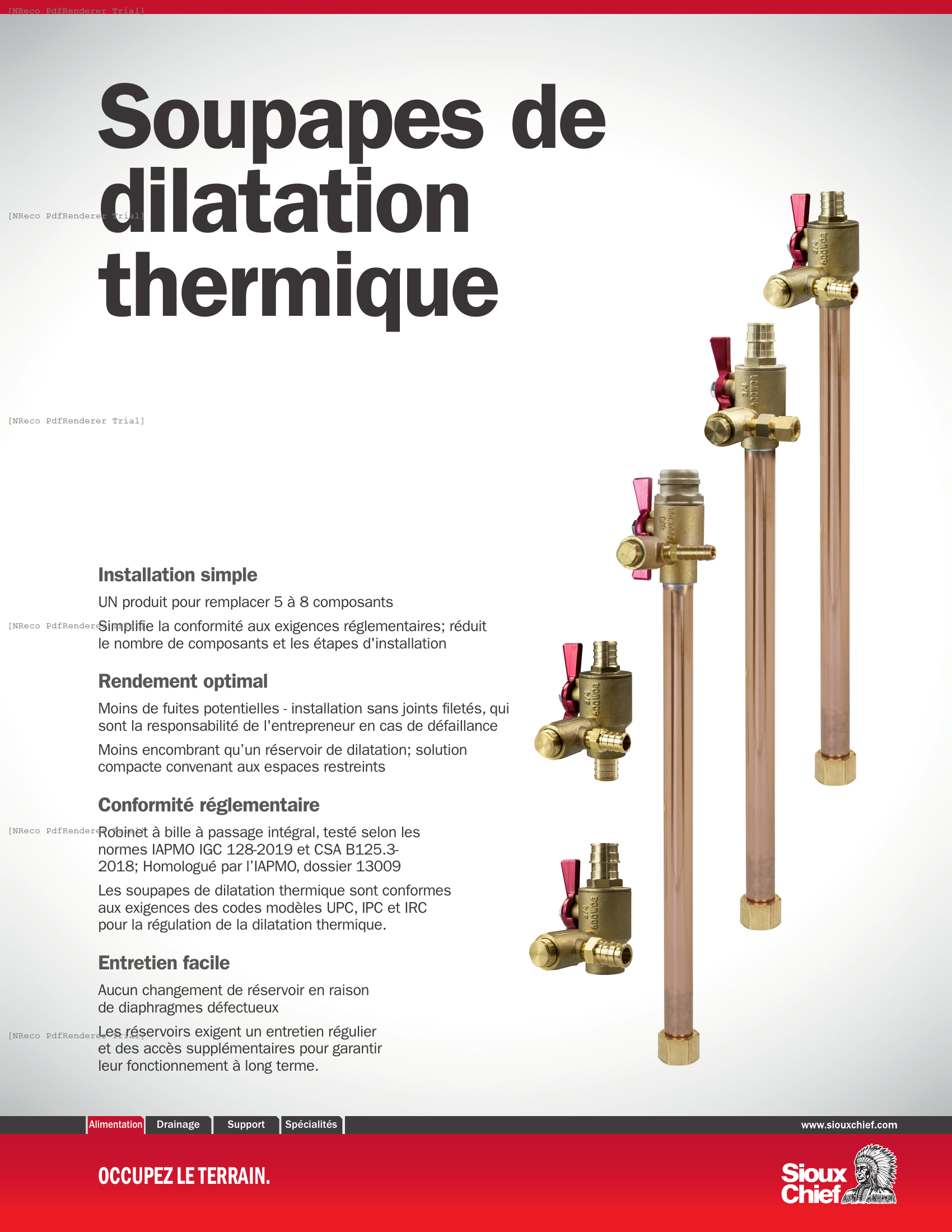 THERMAL EXPANSION RELIEF VALVES - BROCHURE_FRENCH.PDF Brochure Document
